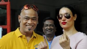 Vinod Kambli and wife Andrea